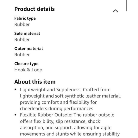 Youth Size 11 White, Lightweight Competition Cheer Sneakers, Training or Dance - Picture 5 of 6